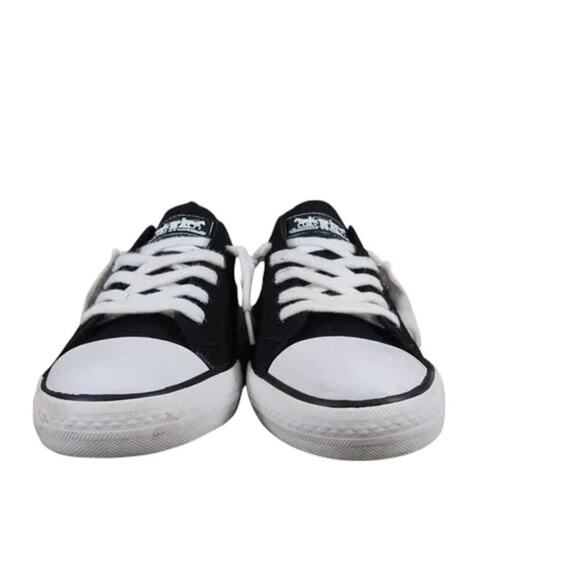 Levis Shoes Womens 8.5 Sneakers Slip On Casual Canvas Comfort Tech Black Flats - Picture 2 of 13